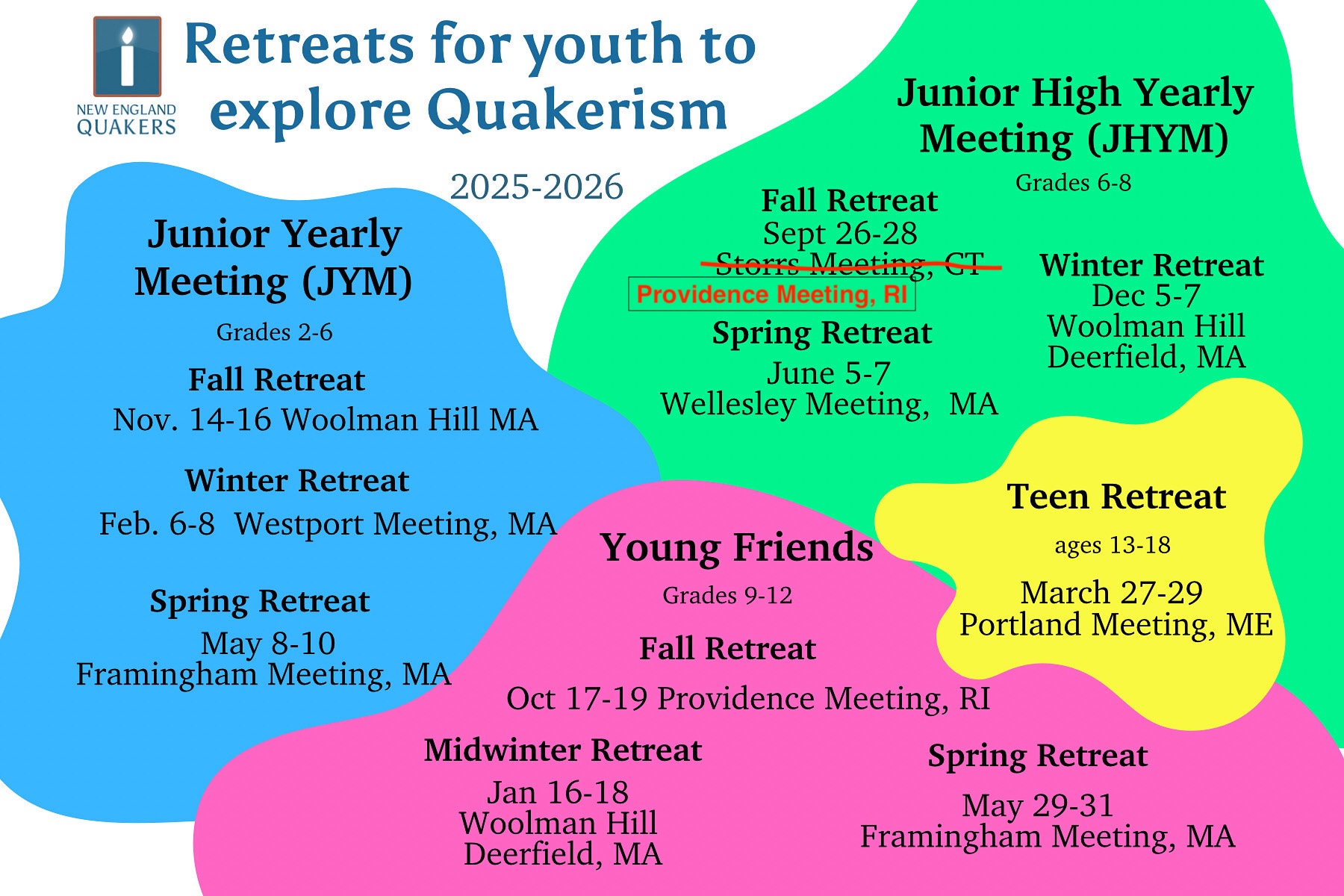 Revised 2025-26 Retreat Schedule