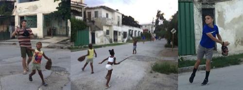 Photos of children playing in the streets